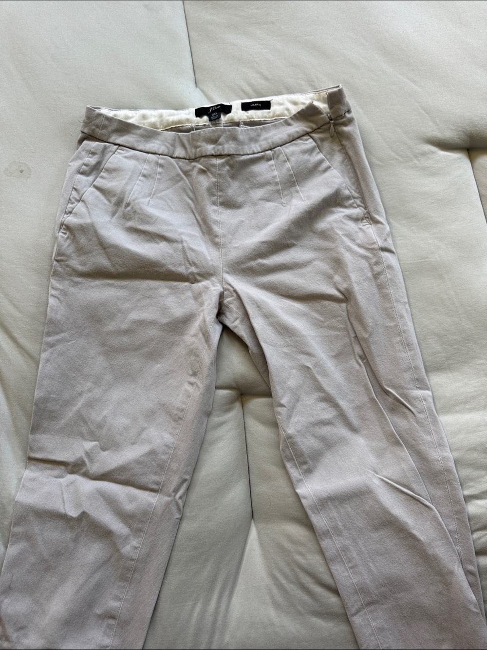 J. Crew Martie Trousers in Light Gray